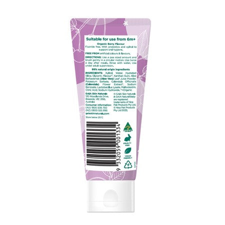 GAIA Natural Baby Natural Probiotic Toothpaste Berry Burst 50 ml