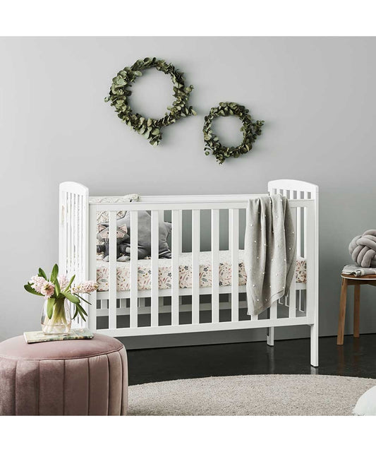 Childcare Bristol Cot White & Inner Spring Mattress White