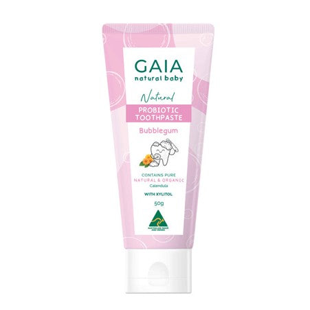 GAIA Natural Baby Natural Probiotic Toothpaste Bubblegum 50 ml