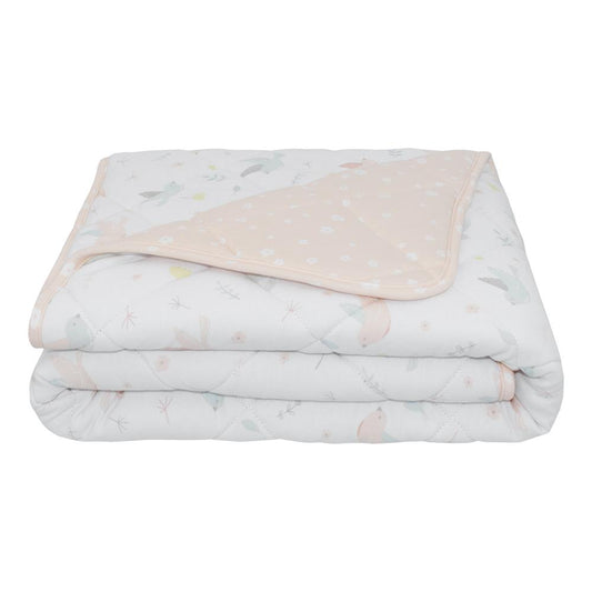 Living Textiles Cot Comforter - Ava/Blush