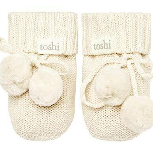Toshi Organic Booties - Marley Cream