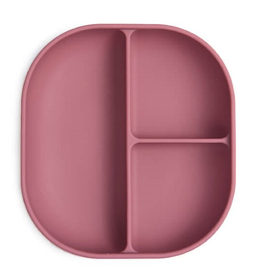 Cherub Baby Silicone Divider Plate - Dusty Rose