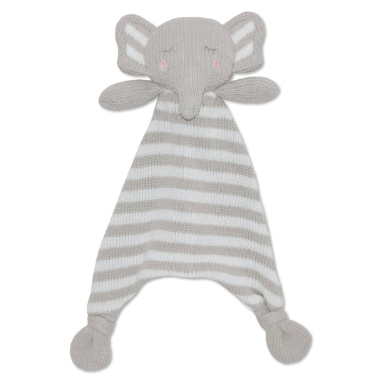 Living Textiles Knitted Security Blanket - Eli the Elephant