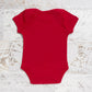 Merino Baby Short Sleeve Bodysuit - Red