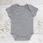 Merino Baby Short Sleeve Bodysuit - Grey Marle