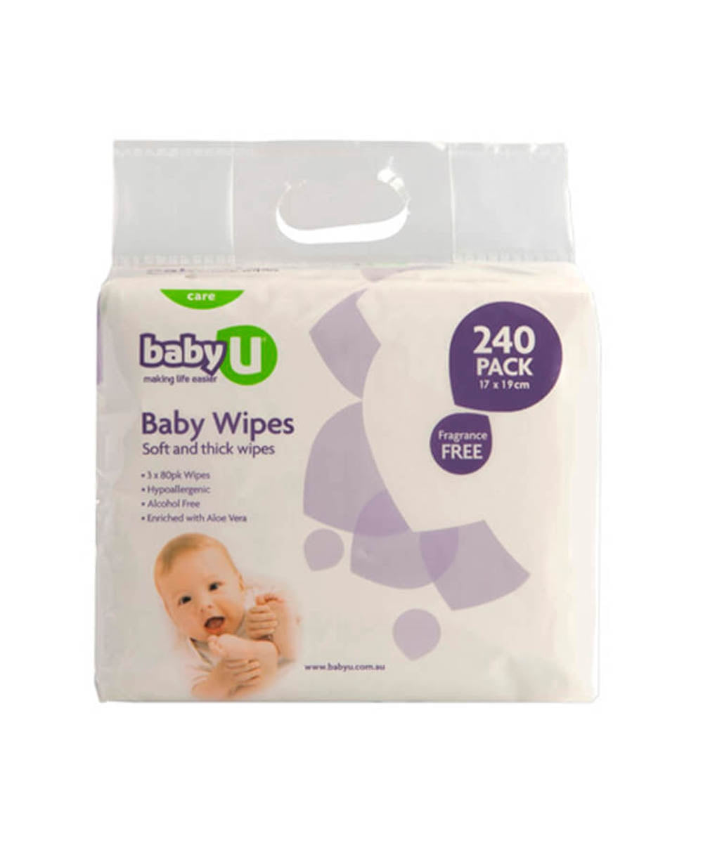 Baby U Baby Wipes 240 Pack