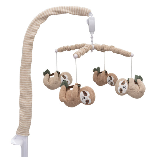 Living Textiles Happy Sloth Musical Mobile Set