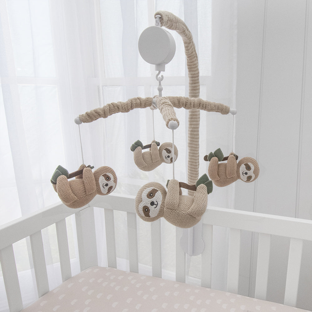 Living Textiles Musical Mobile Set - Happy Sloth