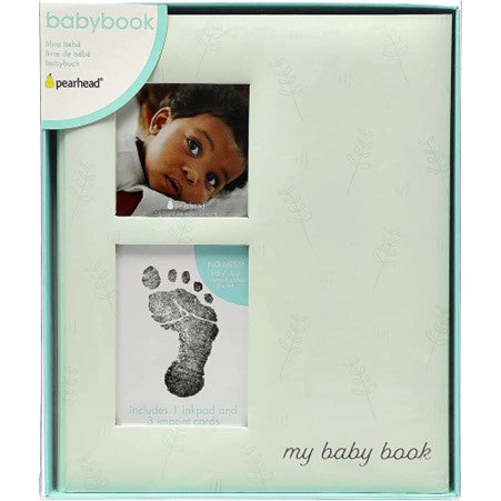 Pearhead Leaves Babybook - Sage