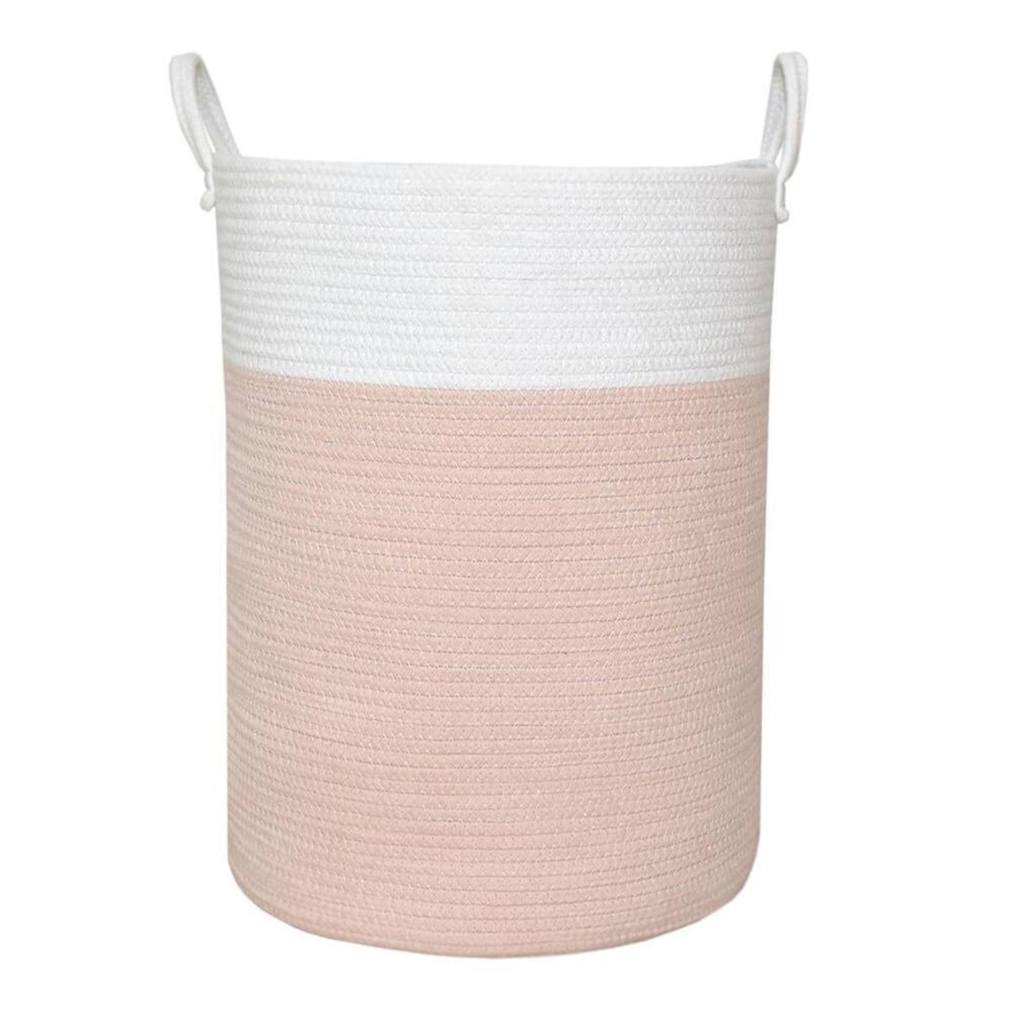 Living Textiles Cotton Rope Hamper Pink