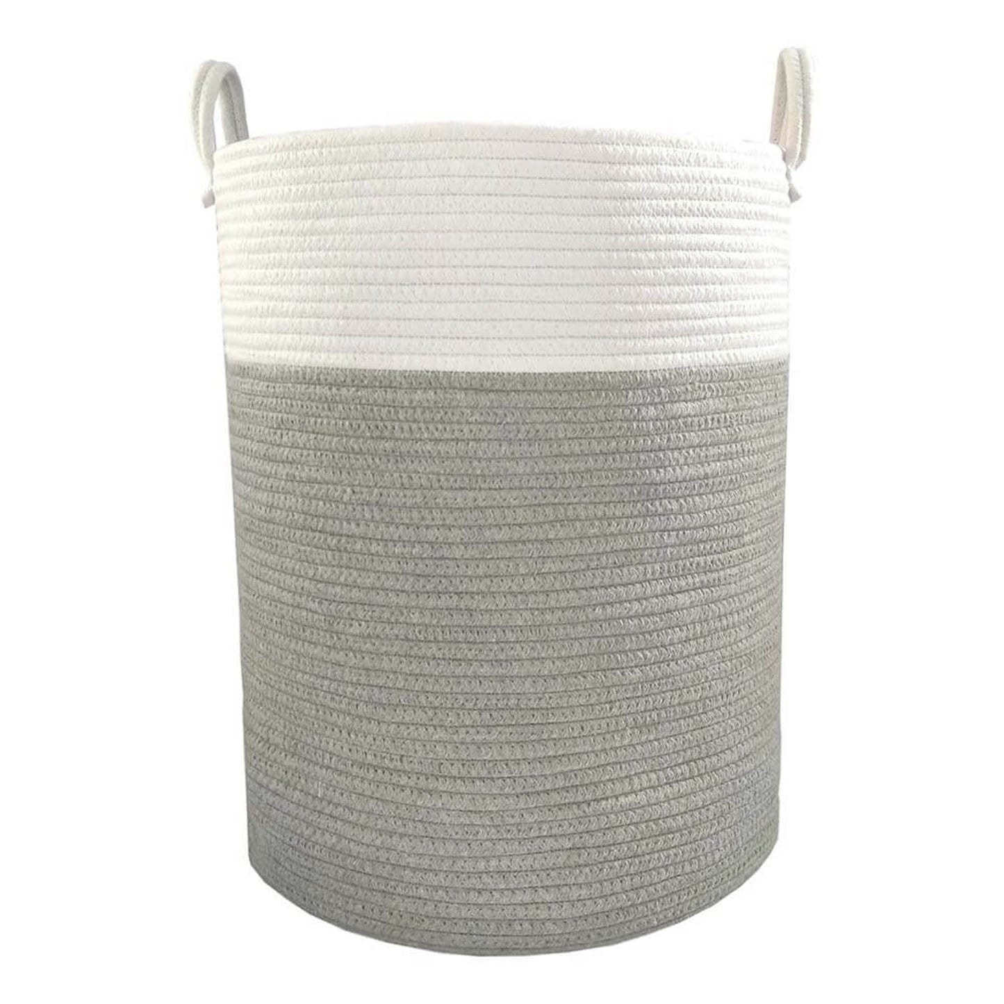 Living Textiles Cotton Rope Hamper Grey