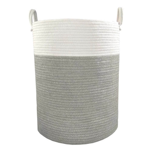 Living Textiles Cotton Rope Hamper Grey