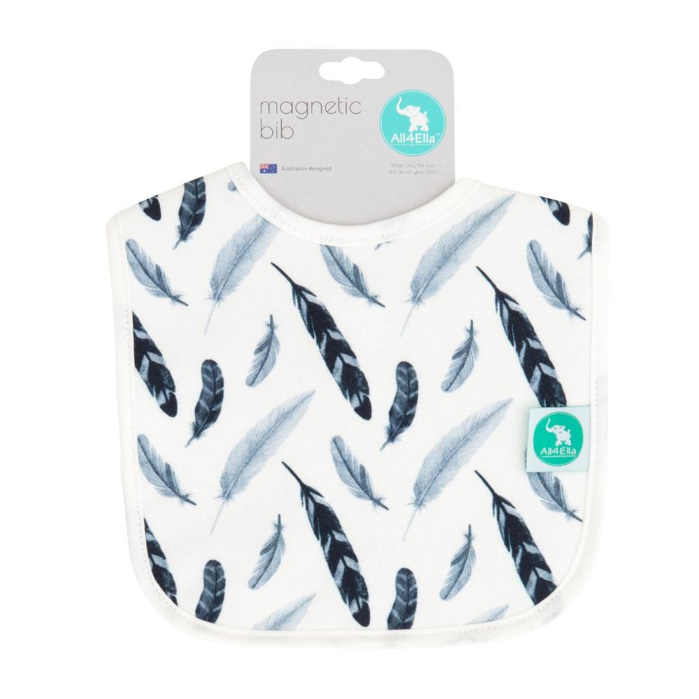 All4Ella Magnetic Bib - Feathers