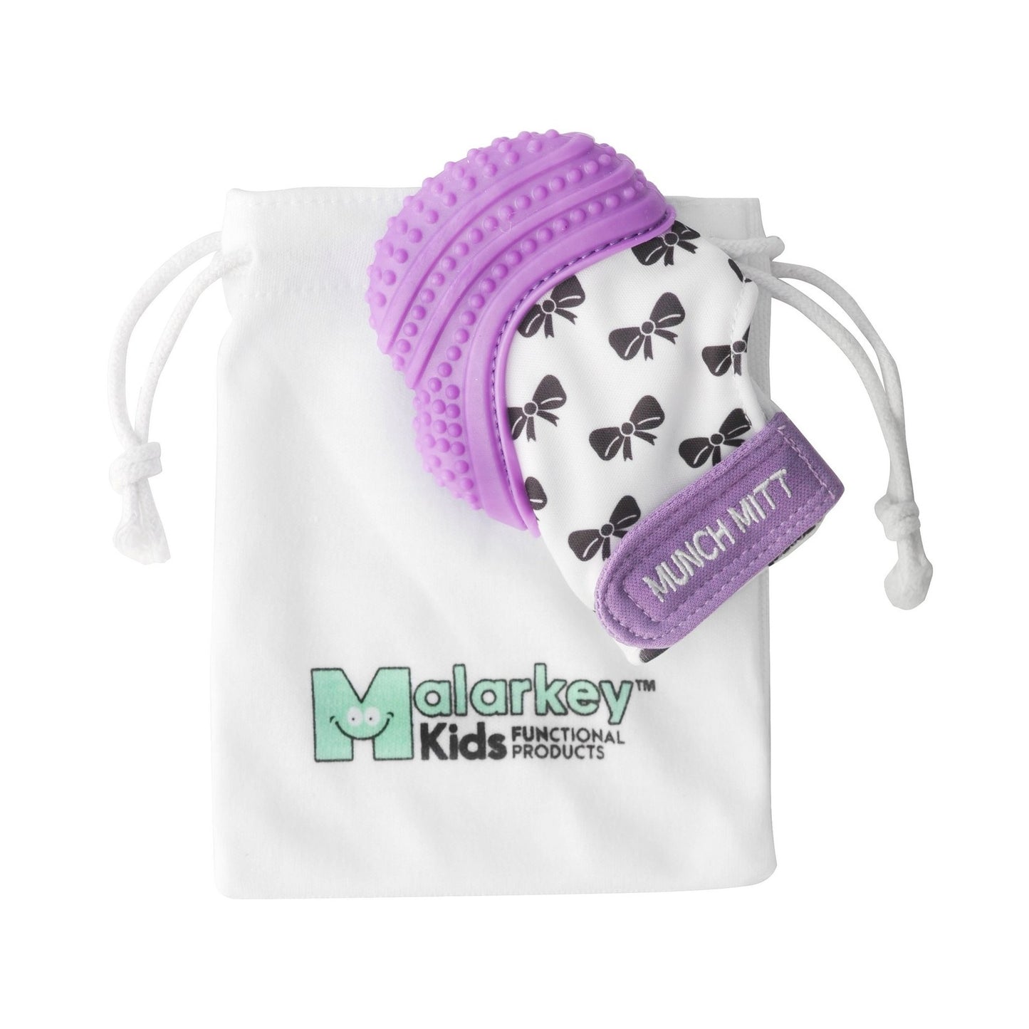 Malarkey Kids Munch Mitten - Purple Bows