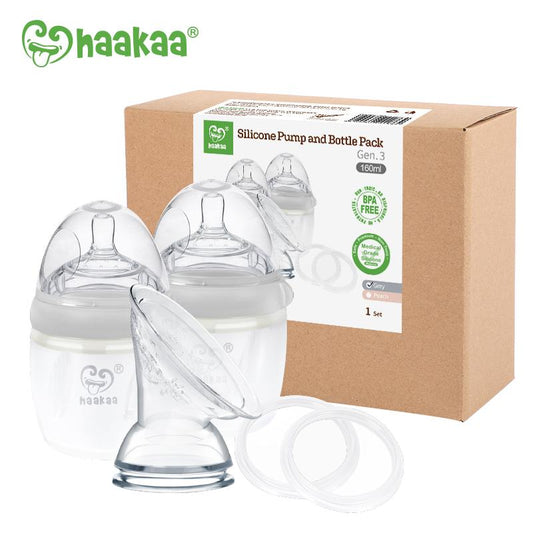 Haakaa Gen 3 Multifunction Silicone Pump and Bottle Pack