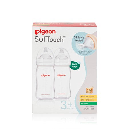 Pigeon Soft Touch Peristaltic Plus Bottle 240 ml Twin Pk