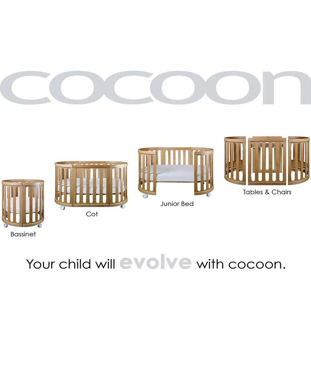 Cocoon Nest Cot with Mattresses Natural babygoodswarehouse