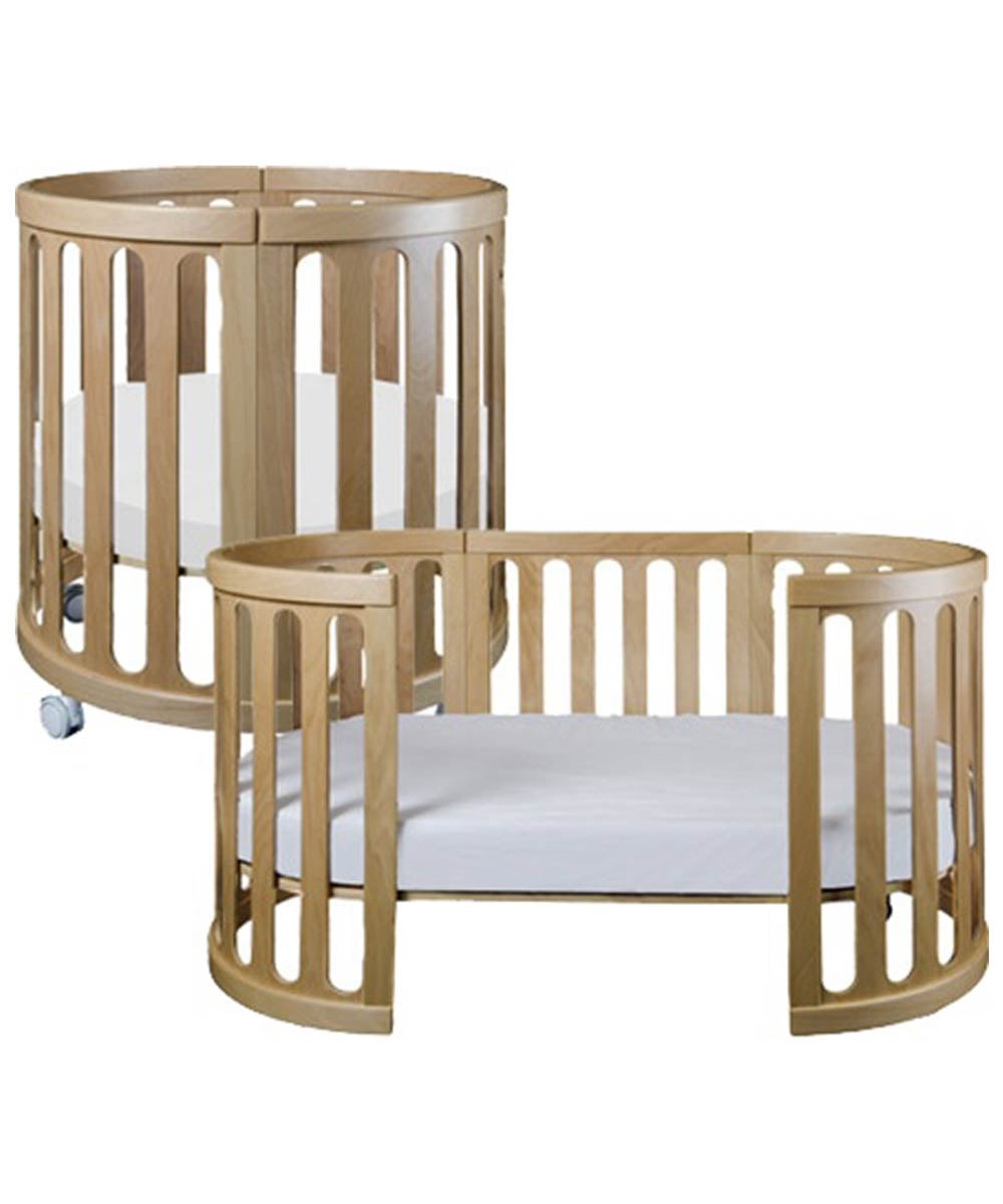 Cocoon Nest Cot with Mattresses - Natural
