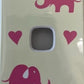 Clip On Neo Dress Up For Light Switches Vertical Cream/Elephant