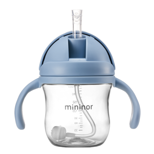 Mininor Tritan Straw Bottle - Blue