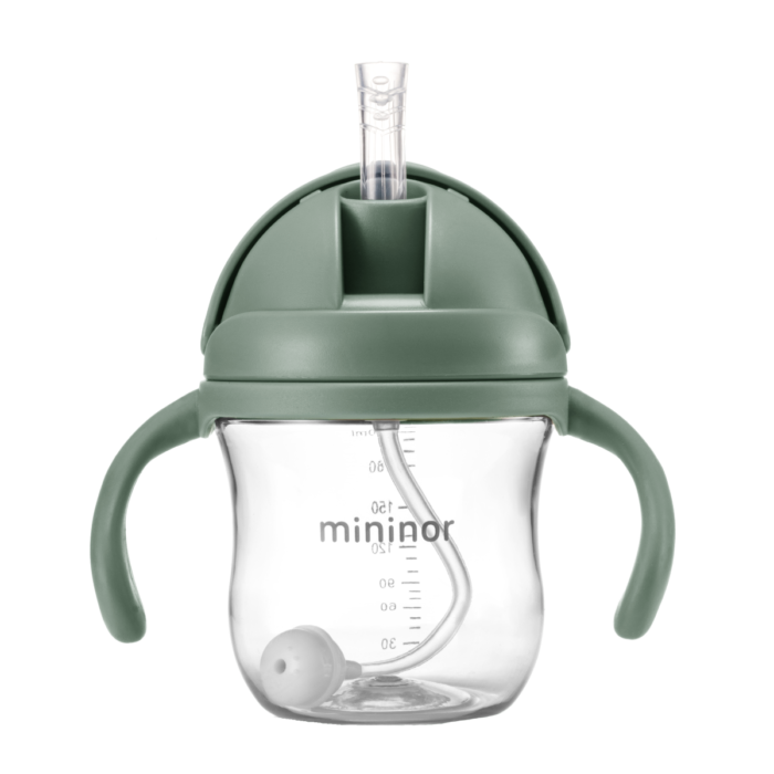 Mininor Tritan Straw Bottle - Green