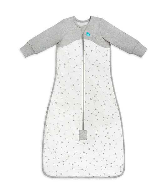Love To Dream Organic Sleep Bag 1.0 Tog Long Sleeve - White Stellar